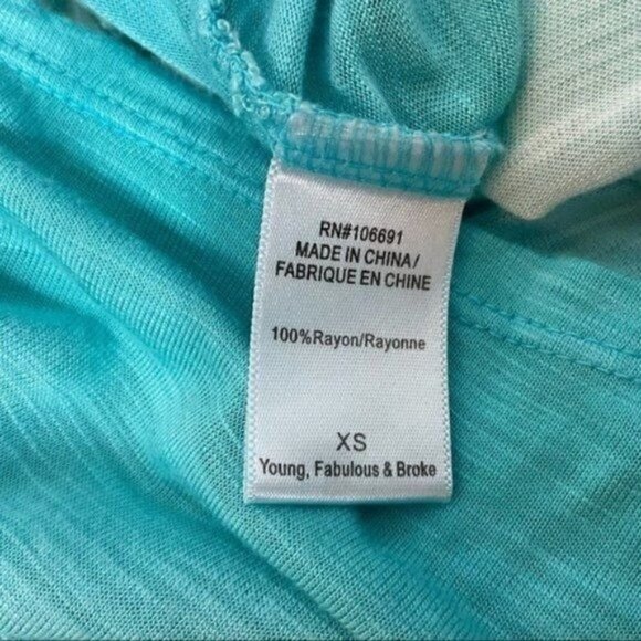 YOUNG Fabulous & Broke Ombré short sleeve 100% Rayon tunic t-shirt size XS - Picture 8 of 9